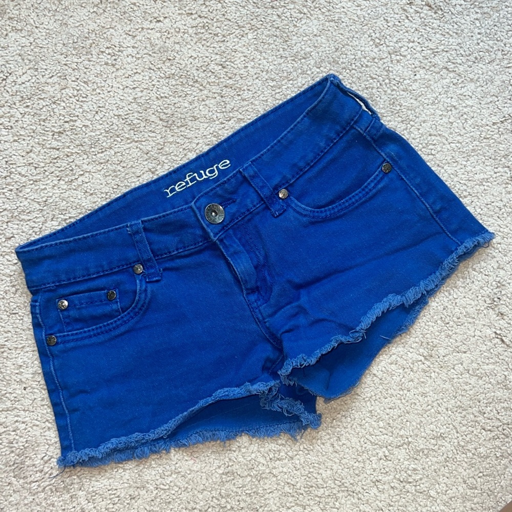 Cobalt Blue Denim Shorts